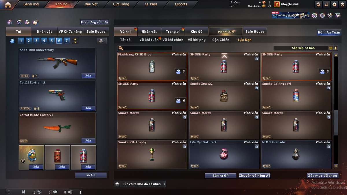 shop acc cf uy tin gia re